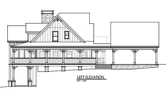 What are some floor plans for homes with covered porches?