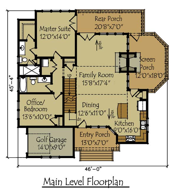 Cottage Floor Plan Main Level Cottage Floor Plan
