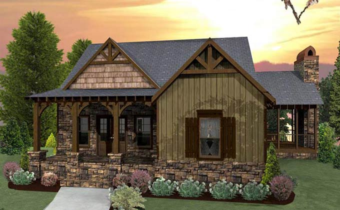 Small Craftsman Cottage House Plans