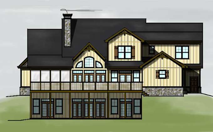 Lake House Plan with Garage | Lake Home Plan with walkout basement