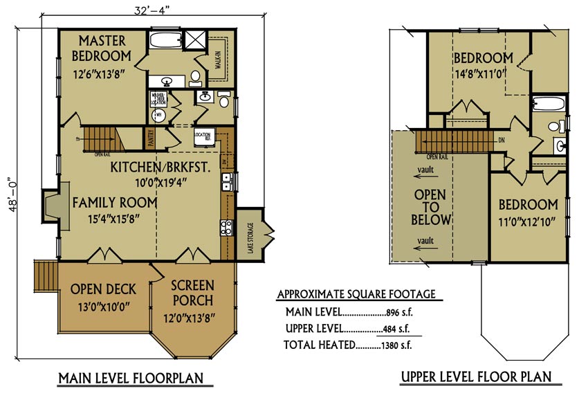 Small Cabin Floor Plan - 3 Bedroom Cabin by Max Fulbright ...