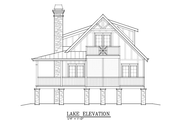 Cottage House Plans Narrow Lot Lake View