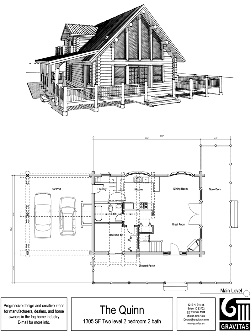 Log Cabin Floor Plan with Loft