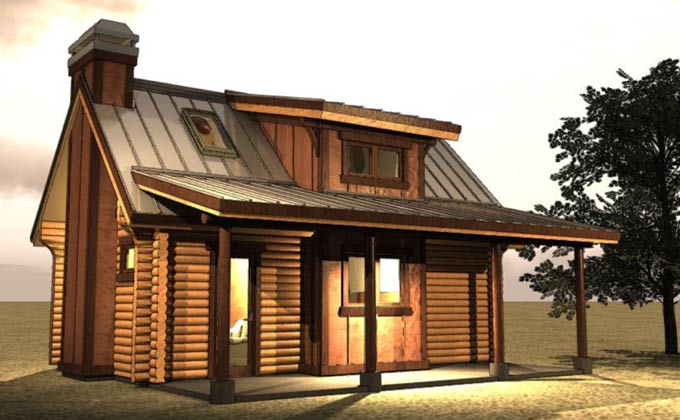 Small Log Cabin With Loft Plans