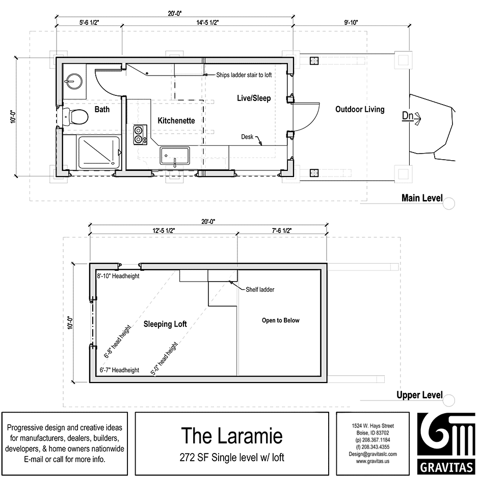 Tiny Cabin Plan With Loft | Tiny House Floor Plans