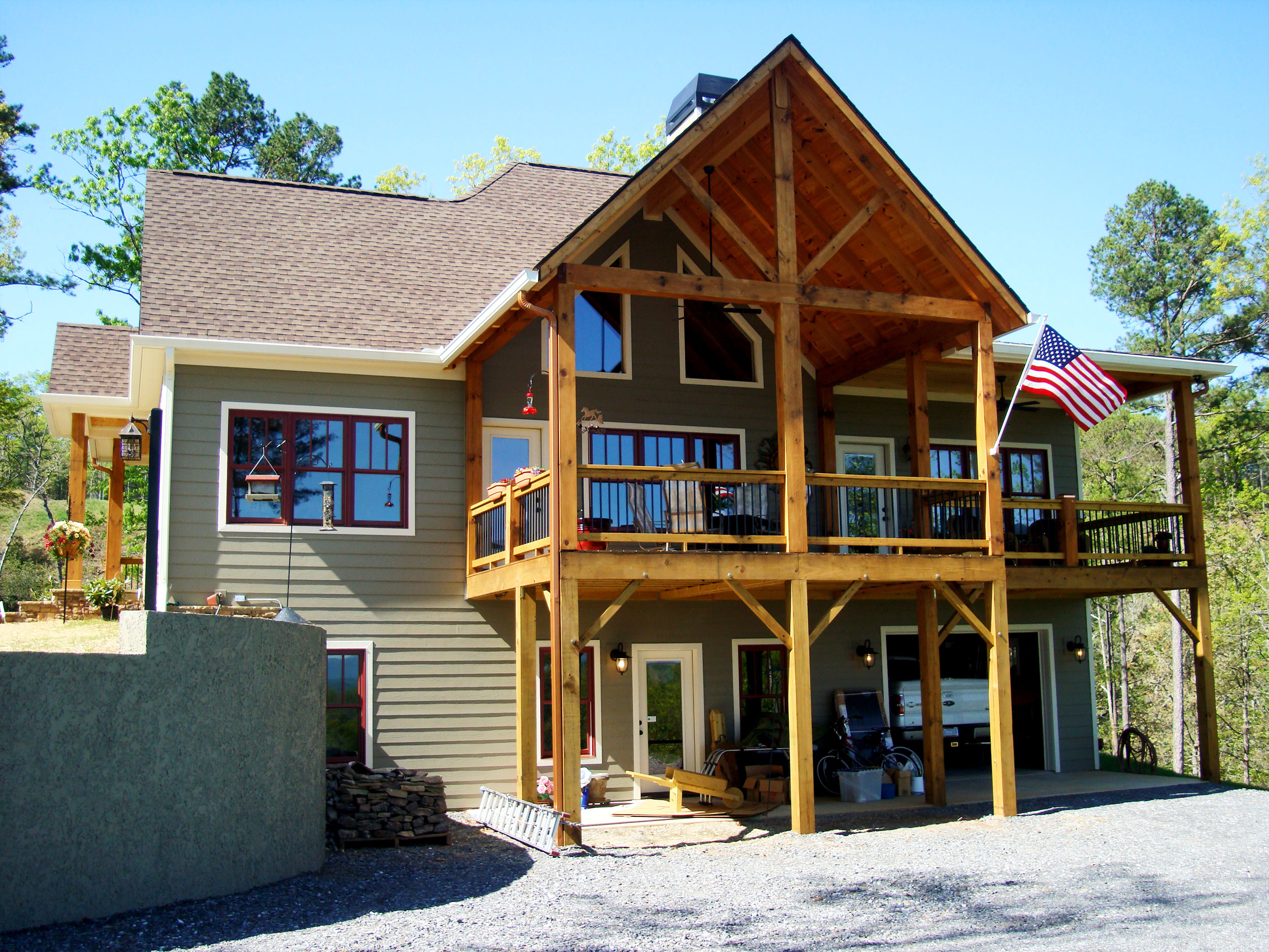 3 bedroom craftsman lake home plan walkout basement rustic