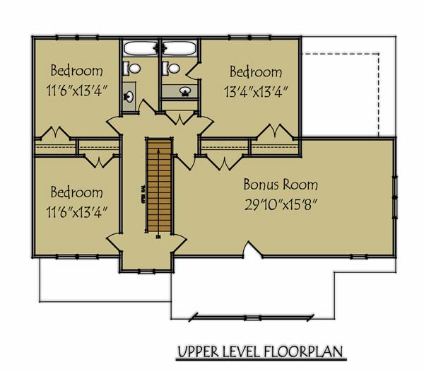 Bungalow Floor Plan Upper Level