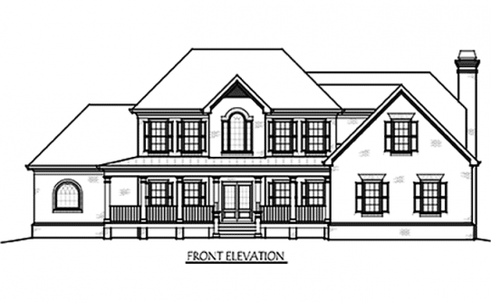 southern brick house plan elevation