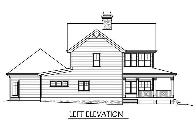 2 Story House Plan  with Covered Front Porch