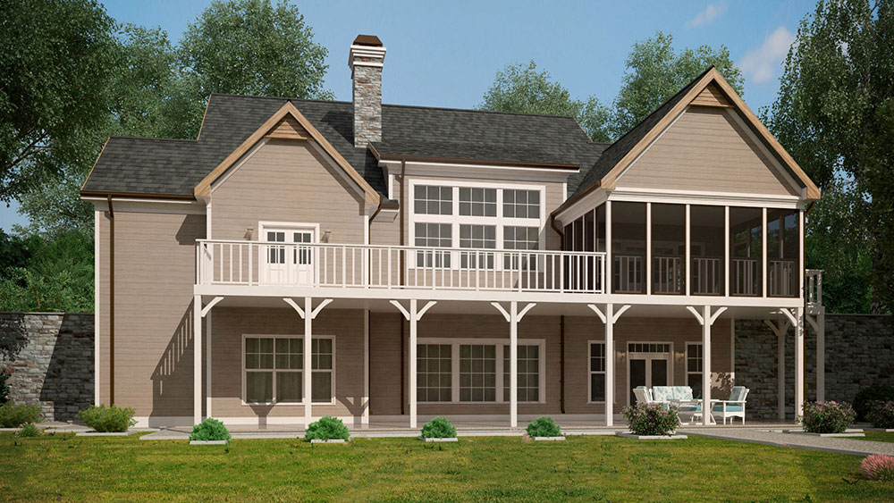 Craftsman Style Lake House Plan With Walkout Basement