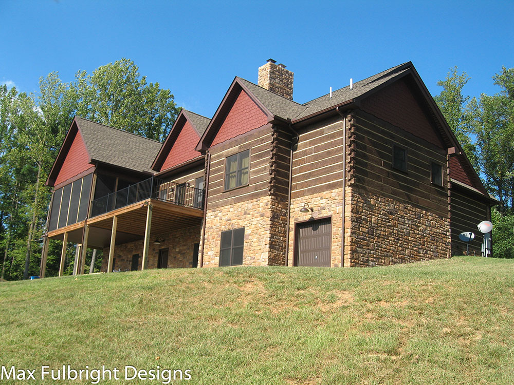 Craftsman Style Lake House  Plan  with Walkout  Basement 