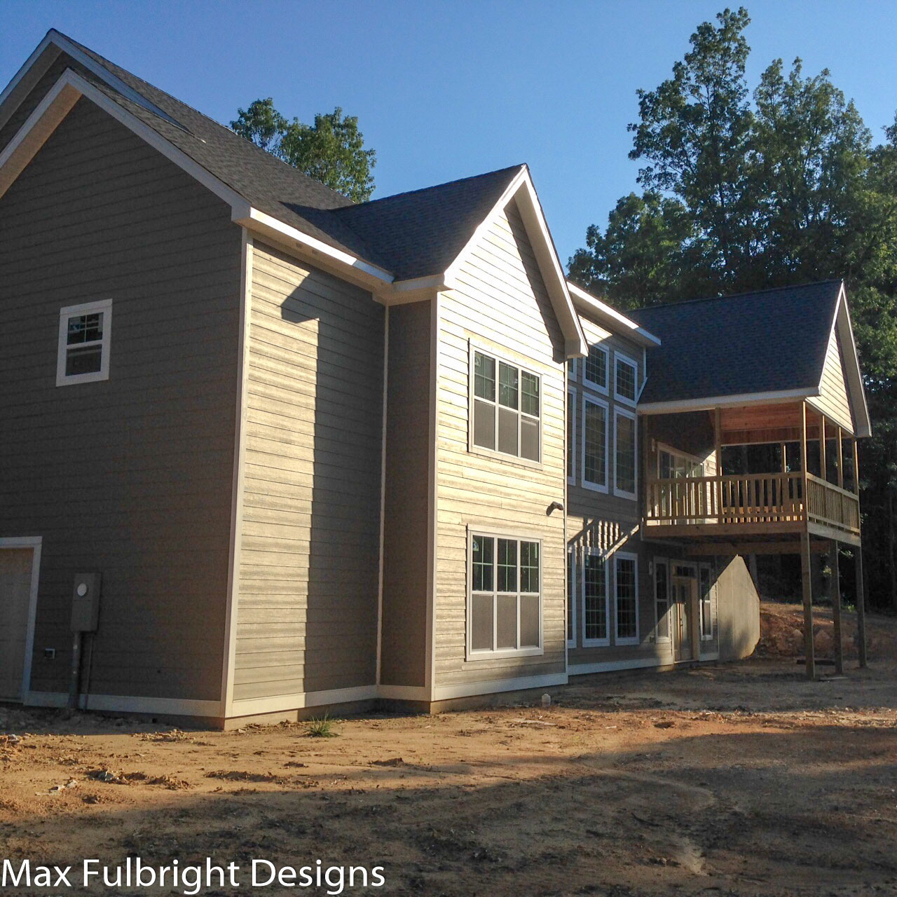 Craftsman Style Lake House  Plan  with Walkout  Basement 