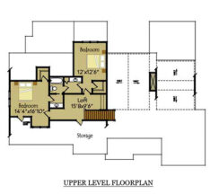 Stonegate upper-story floor plan for the depicted 4-bedroom, 3-level lake-house layout with a 3-car garage