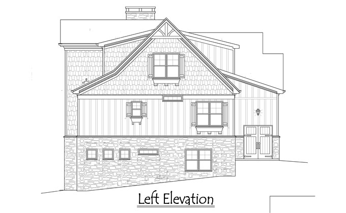 2 Story 5 Bedroom Rustic Lake Cottage House Plan