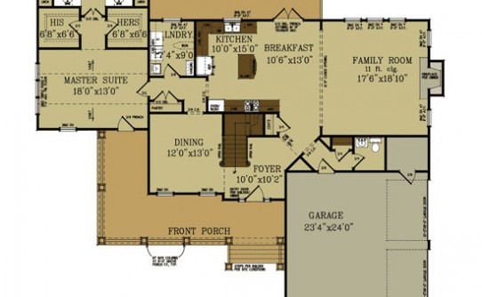 Madison Farmhouse 4-bedroom 2-car garage open living floor plan