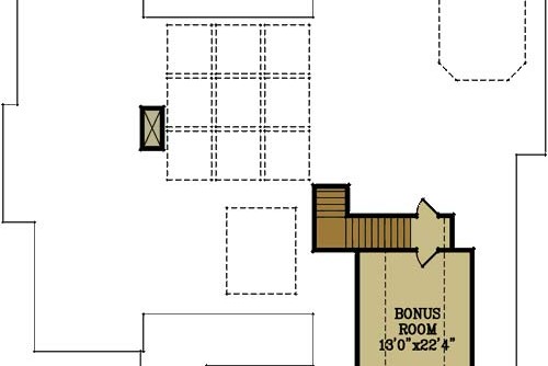 John's Creek brick home floor plan upper level