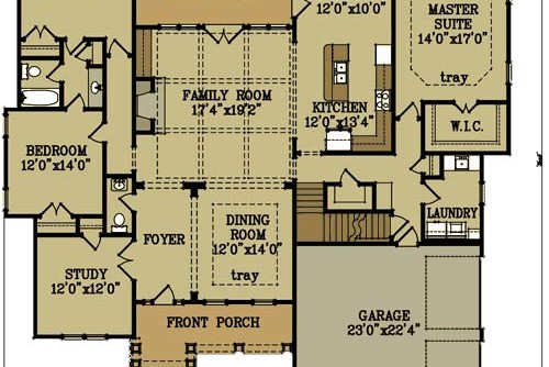 John's Creek brick house floor plan