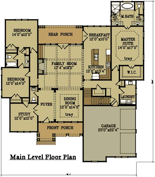 2 Story 4 bedroom brick house plan by Max Fulbright Designs
