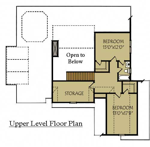 Craftsman Style Floor Plan Upper Level