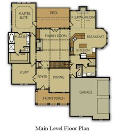 Lake Burton Lodge main level floor plan