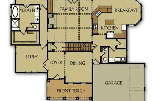 Lake Burton Lodge main level floor plan