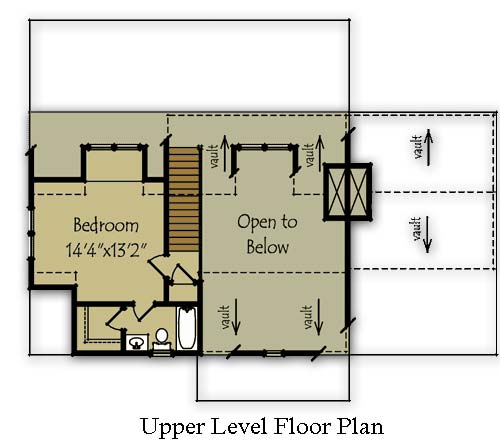 Mountain Cabin Floor Plan Upper