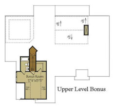 Oak Mountain Cottage floor plan upper level bonus room