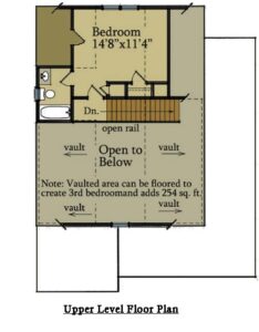 Little River Cabin cabin floor plan upper level
