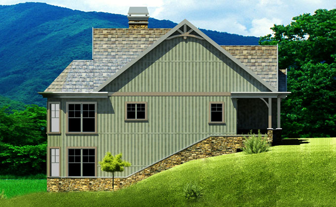 Walkout Basement Cottage Floor Plan, Small Farmhouse With Walkout Basement