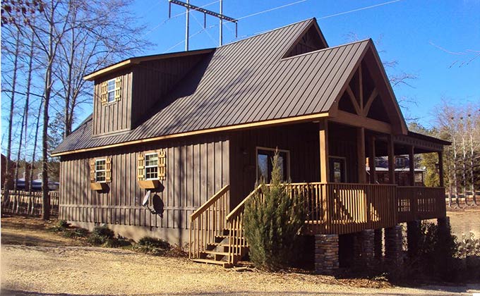 2 Bedroom Cabin Plan  with Covered Porch Little River  Cabin