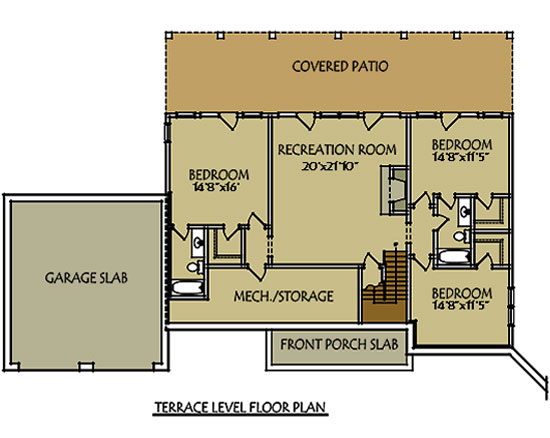 4 Bedroom Floor  Plan  Ranch House  Plan  by Max Fulbright 