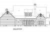 cottage house elevation with rear porch