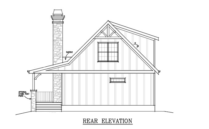 2 Bedroom Cabin Plan With Covered Porch Little River Cabin
