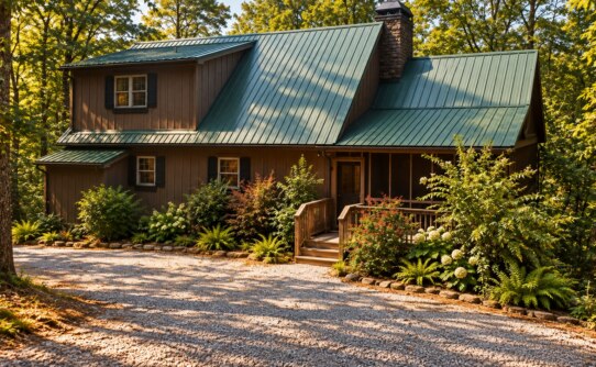 mountain-moss-lake-cottage-green-with-tin-roof