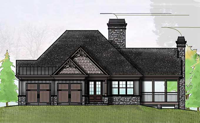  One  Story  Cottage  Style House  Plan 