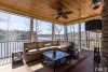 screened porch with lake view foothills cottage