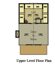 Fish Camp Cabin small cabin floor plan with loft