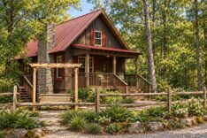 Fish Camp Cabin - Front Exterior - enhanced visualization