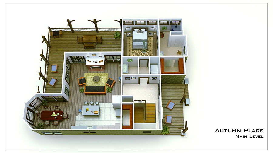 Walkout Basement Cottage Floor Plan, 1000 Square Foot Basement Floor Plan