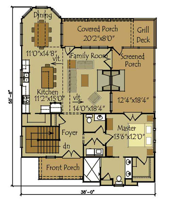 Small Cottage Plan With Walkout Basement Cottage Floor Plan