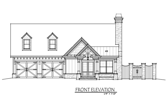  Small  Single  Story  House  Plan  Fireside Cottage