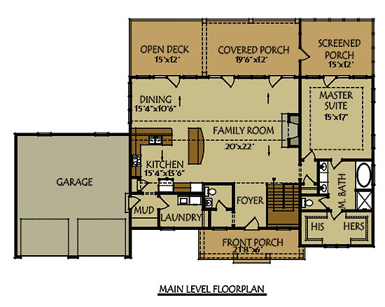 4 Bedroom Floor Plan Ranch House, Vacation House Plans
