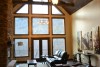vaulted great room with views chimney top