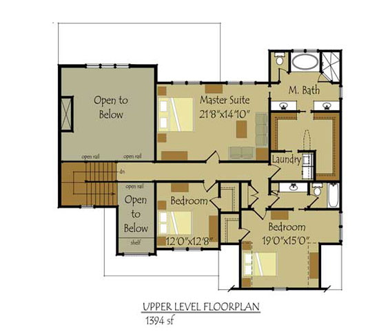  2  Story 4  Bedroom  Rustic House  Floor  Plan  by Max Fulbright