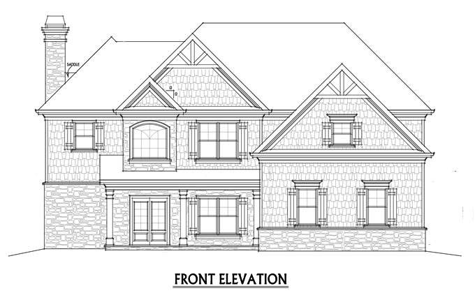  2  Story  4  Bedroom  Rustic House  Floor Plan  by Max Fulbright