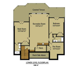Appalachia Mountain house floor plan walkout basement