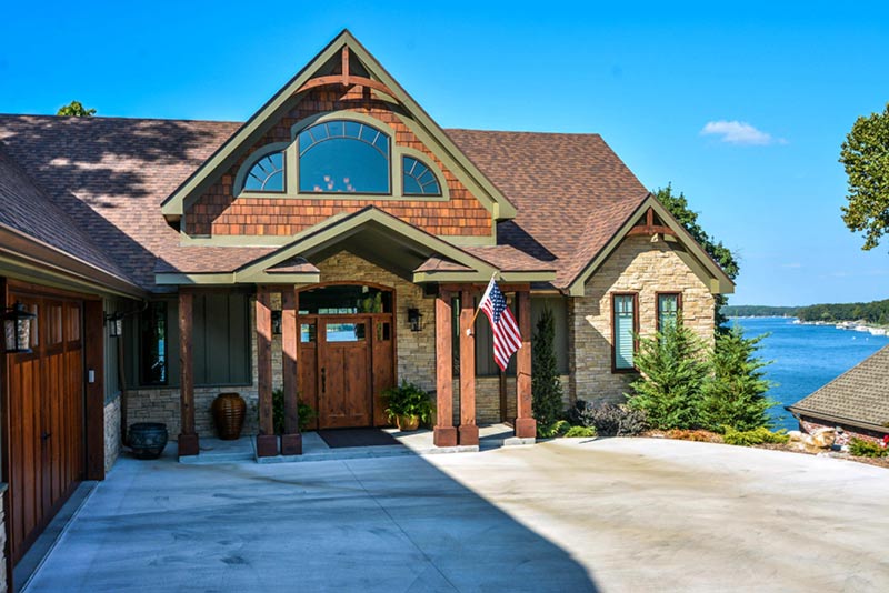 Rustic Mountain  House  Floor Plan  with Walkout  Basement 