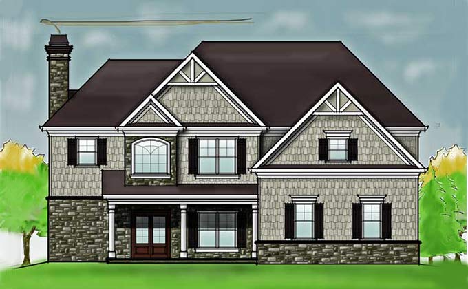  2  Story 4 Bedroom Rustic House  Floor Plan  by Max Fulbright