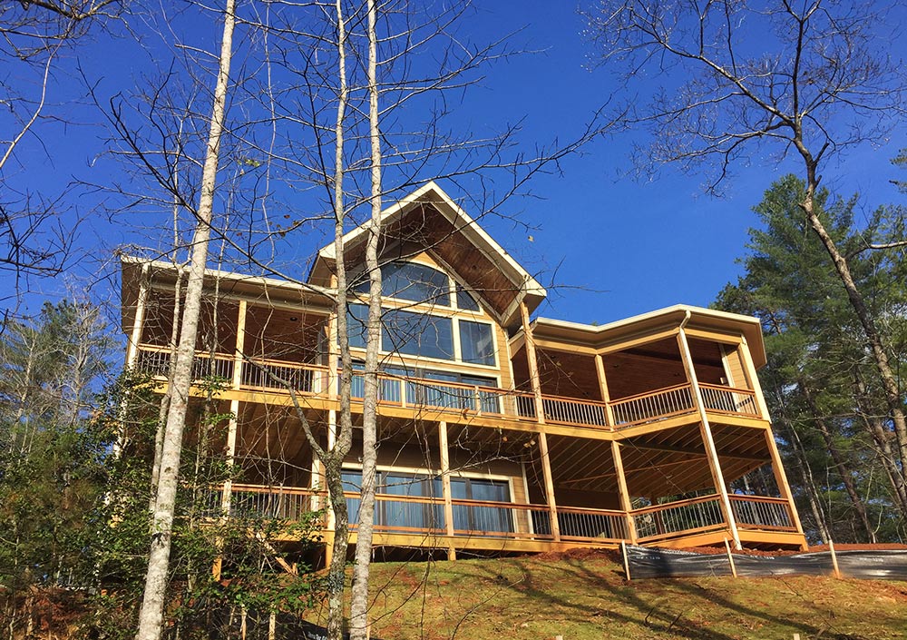 Rustic Mountain  House  Floor  Plan  with Walkout Basement 