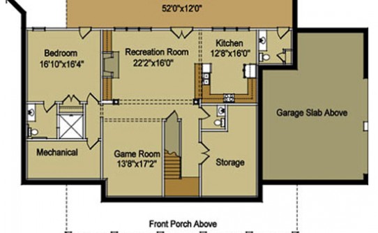 High Country Farmhouse farmhouse floor plan walkout basement